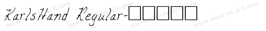 KarlsHand Regular字体转换